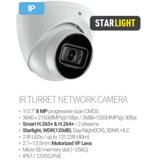Eyemax 8MP StarLight Outdoor IR Turret Network Camera, H.265+, IP67, 2.8-12mm Motorized, WDR (120dB), SD, POE (NIU-E8142V-W)