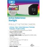 Eyemax E5622 5MP Night Color Outdoor Bullet Camera, 2.8mm Wide Fixed Lens, Active Deterrence, 200ft IR Range, AI Series, True WDR (120dB) POE (NCR-E5622-W28)