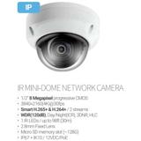 EYEMAX 4K(8MP) H.265+ Outdoor IR Dome Network Camera, Starlight, True-WDR, Fixed Lens, UL-Listed, IR Range up to 98ft, IP67, IK10, PoE or DC 12V (NIT-E8032-W28)