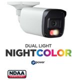 Eyemax IP Power Series 8MP 4K Dual-Light Bullet Camera, 2.8mm Fixed Lens, NDAA, POE, Mic (NCR-C8260-AW28)