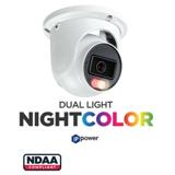 Eyemax IP Power Series 6MP Dual-Light Turret dome Camera, 2.8mm Fixed Lens, NDAA, POE, Mic (NCU-C620A-AW28)