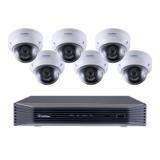 GeoVision 88-SN8ADR47-2TB 8 Channel at 4K (2160p) NVR 48Mbps Max Throughput w/ Built-in 8 Port PoE - 2TB with 6 x 4MP Outdoor Dome IP Security Cameras (88-SN8ADR47-2TB)