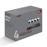 AVYCON AVK-TE81E4-2T 8MP TVI Kit with 4 of 8MP TVI Turret Cameras and 4CH DVR with 2TB HDD (AVK-TE81E4-2T)