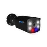 GW802303T 8MP IP POE 2.8mm Fixed Lens Black Bullet Security Camera, Human/Vehicle Detection, Face Recognition, Two-Way Audio, Full-Time Color Night Vision, Active Deterrence (GW802303T)