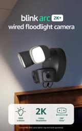Blink Arc 2K+ Wired Floodlight Camera (B0GSH7R9N1)