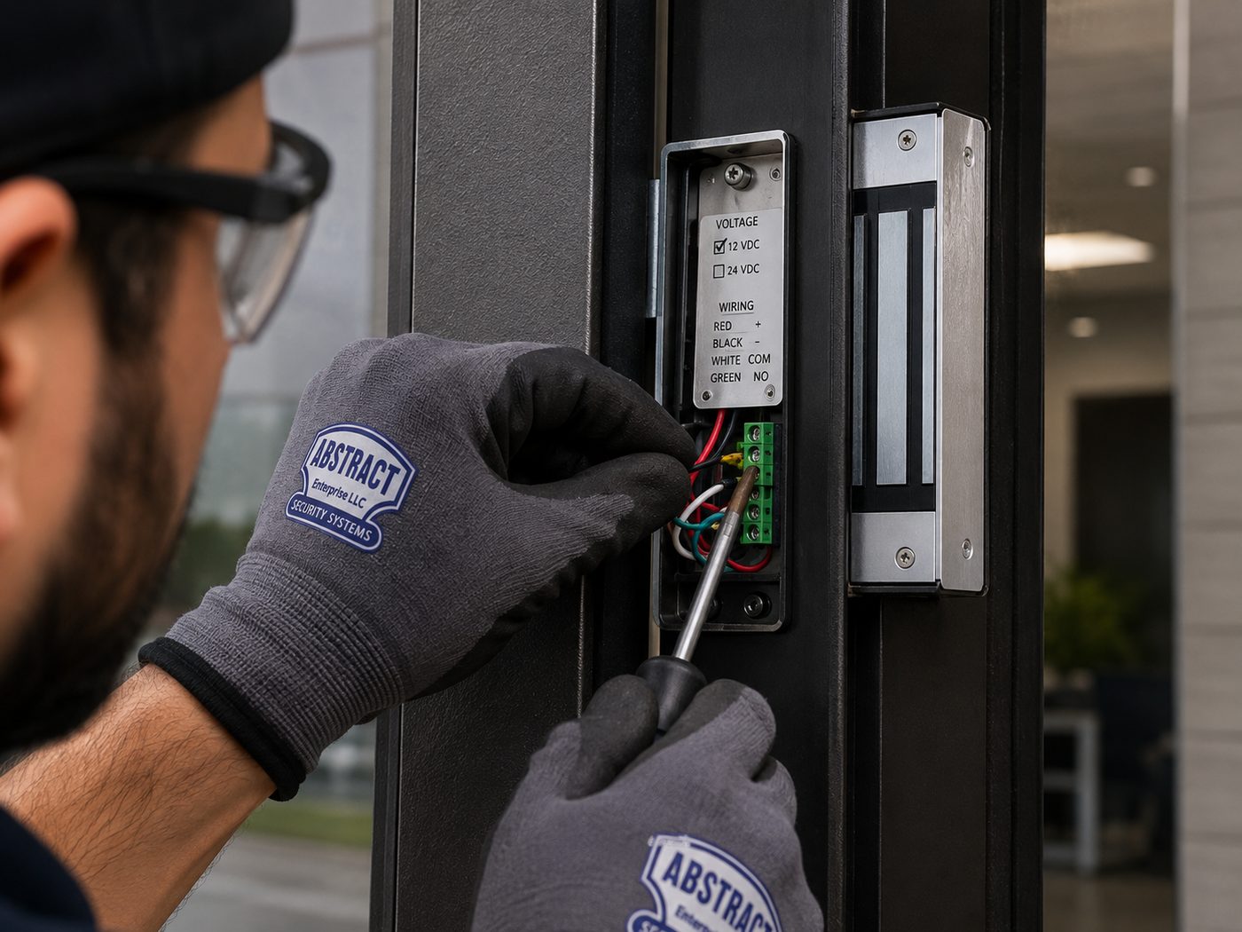 Access control wiring Bronx door lock wiring detail at a Bronx commercial entry