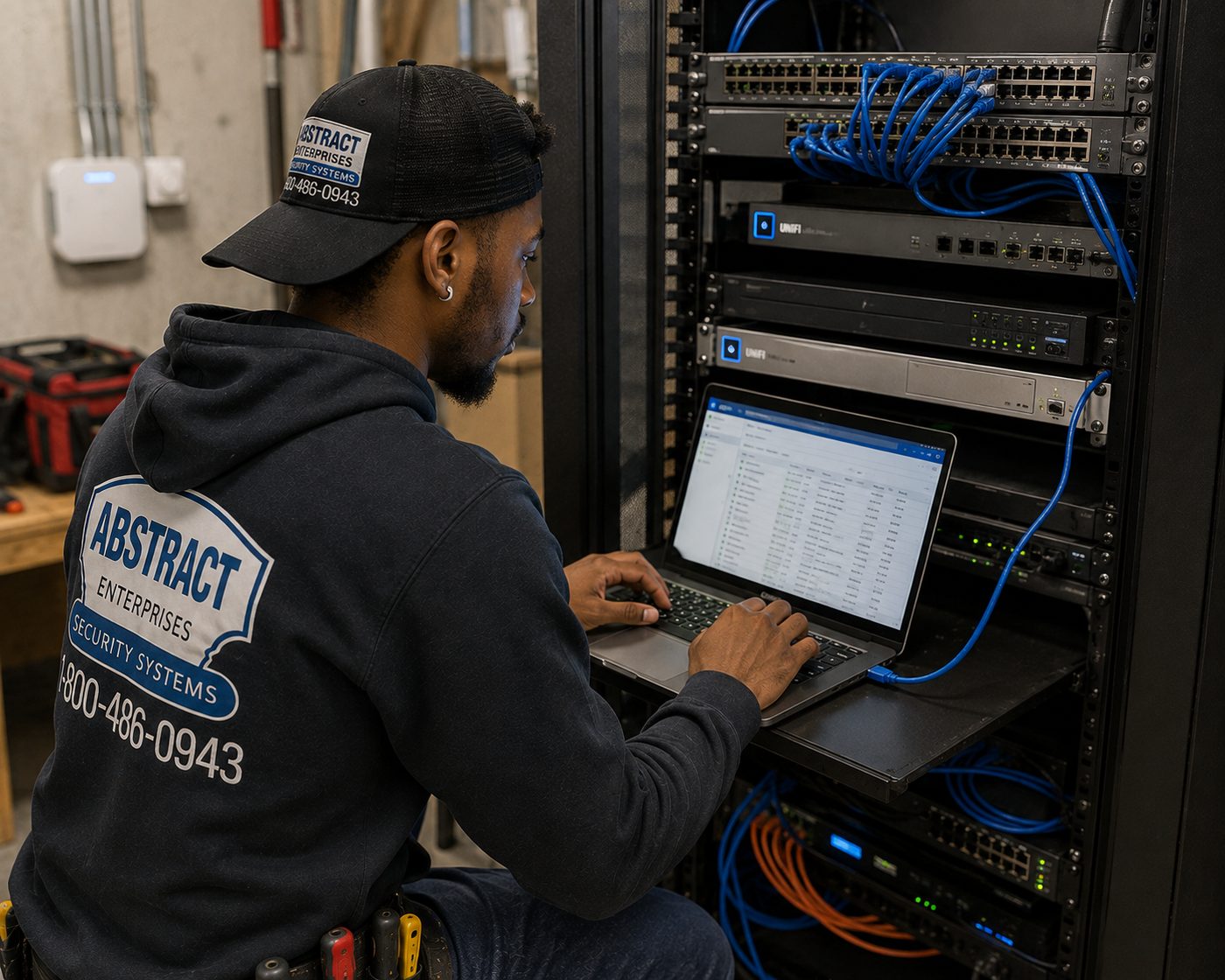 Low voltage installation Westchester County network rack switch configuration in a White Plains office building