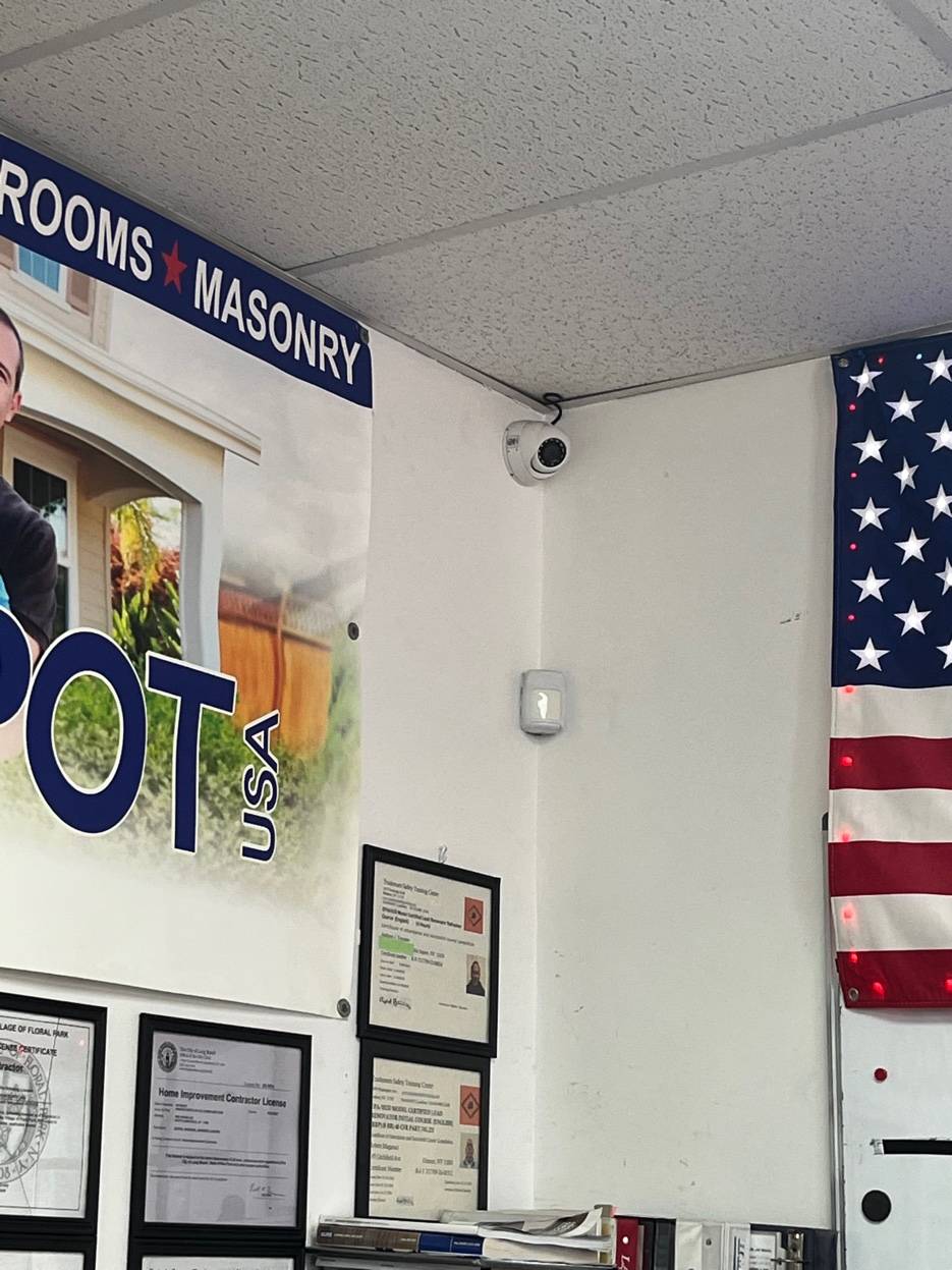 Dome security camera office installation Window Depot South Hempstead Nassau County NY