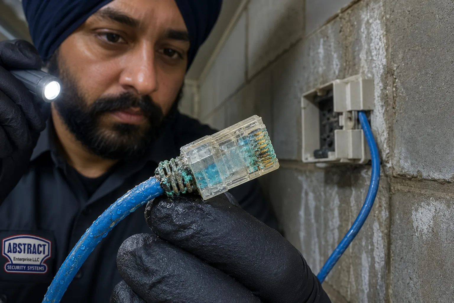 water damaged network cable repair Long Island water damaged network cable repair Long Island