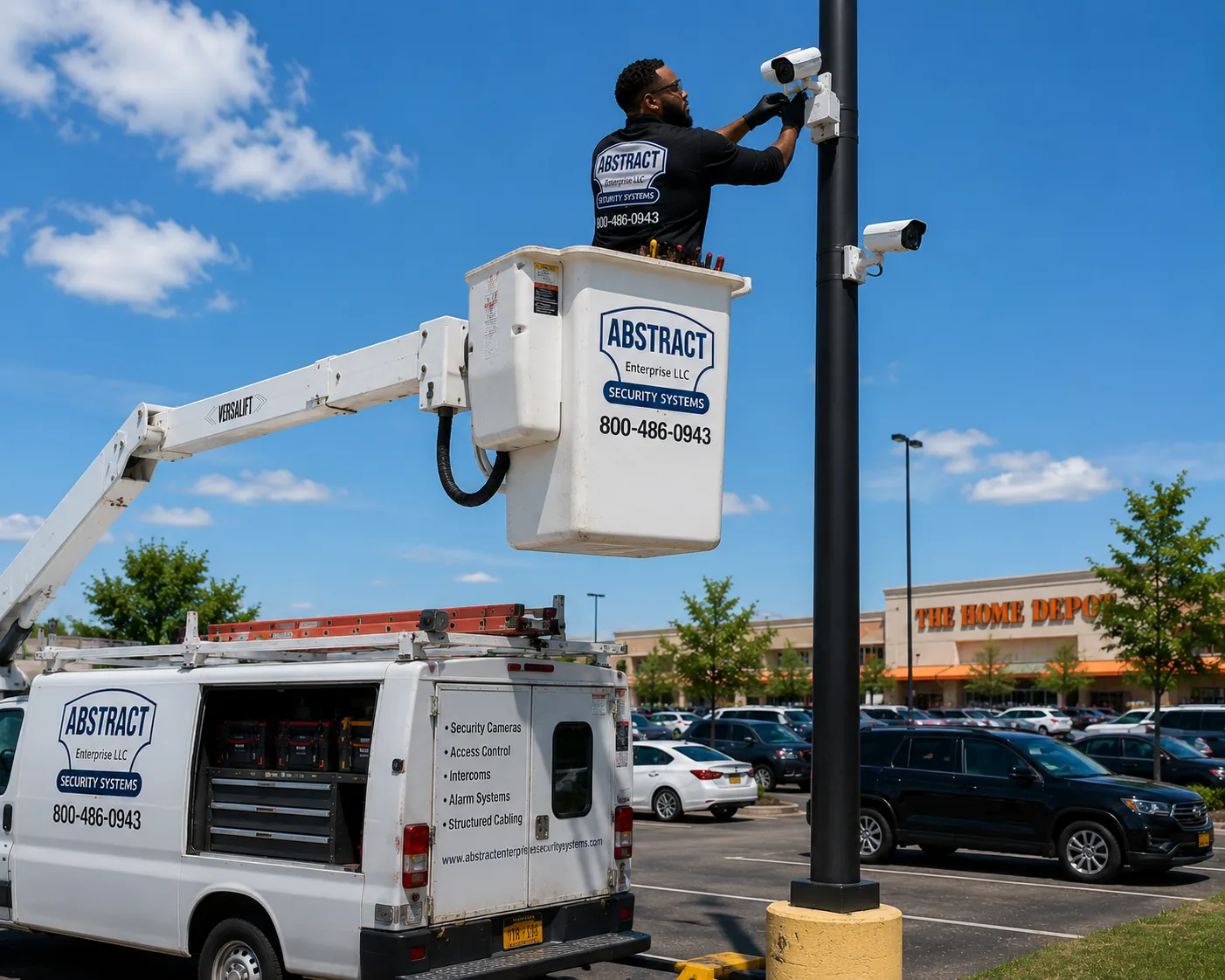 Municipal parking lot camera installation — Rockland County