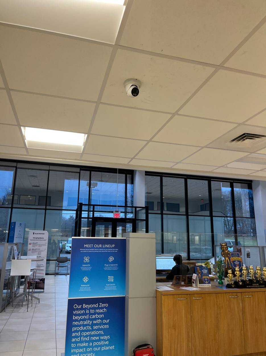 Security camera office ceiling mount commercial installation Orange County NY