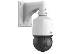 UNV PTZ speed dome on a wall bracket — Uniview camera installation Dutchess County product reference White UNV pan-tilt-zoom speed dome on a wall bracket product photo for long Dutchess County driveways and fields