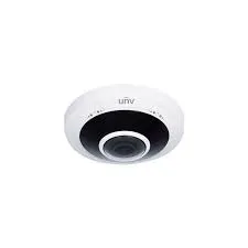UNV white fisheye dome â manufacturer product photo, Manhattan Uniview installation Uniview fisheye camera for Manhattan lobbies and mailrooms: manufacturer product photo of a white UNV fisheye dome with a single wide lens