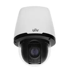 UNV pendant PTZ dome — manufacturer product photo, Staten Island Uniview price list Uniview PTZ camera priced for Staten Island installs: manufacturer product photo of a white UNV pendant-style dome with a black zoom module in a clear lower bubble