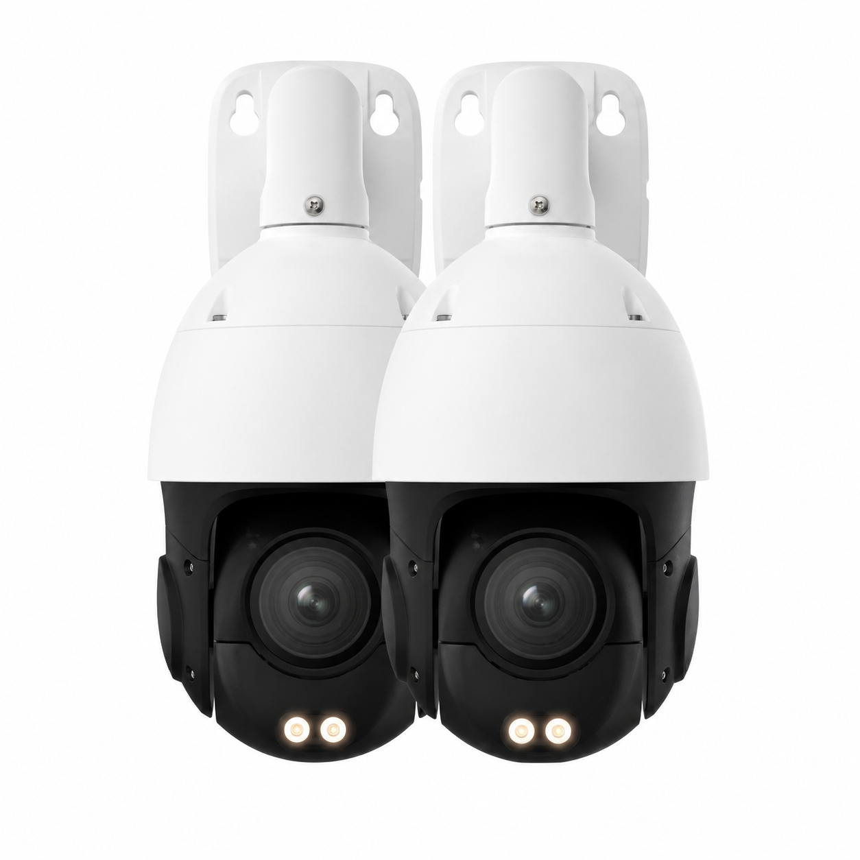Wireless PTZ dome cameras installed in NYC — pan-tilt-zoom auto-tracking for driveways, lots, and large yards